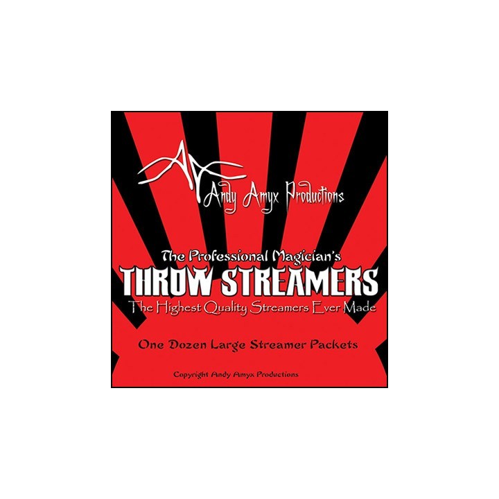 Throw Streamers WHITE by Andy Amyx( 1dozen=1 unit)