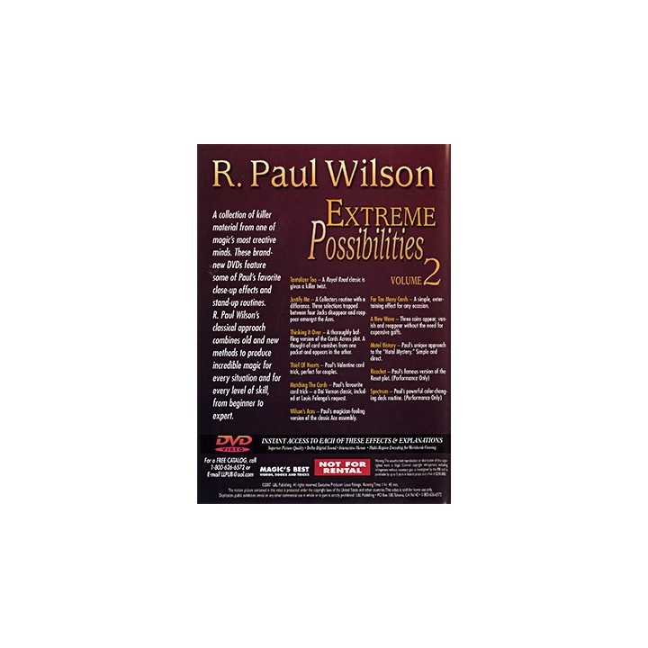 Extreme Possibilities Volume 2 by R. Paul Wilson - DVD
