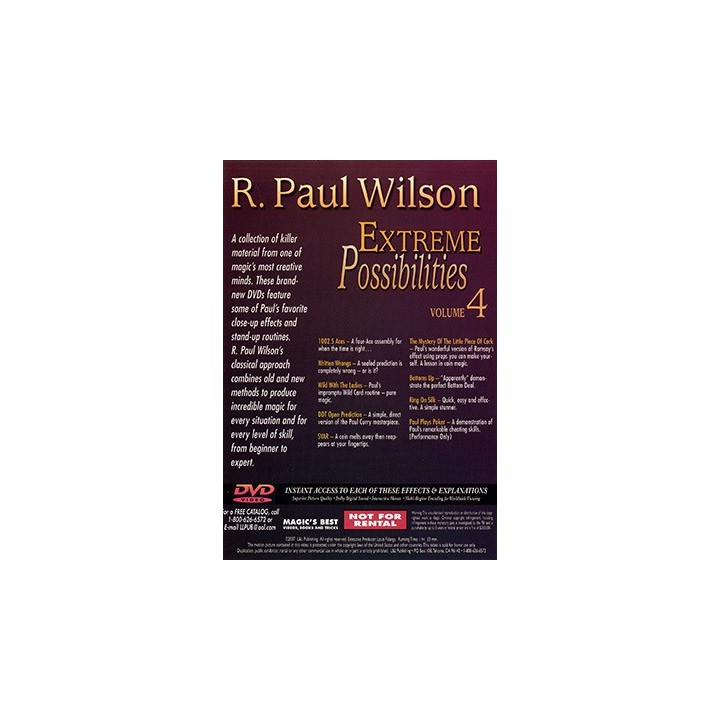 Extreme Possibilities Volume 4 by R. Paul Wilson - DVD