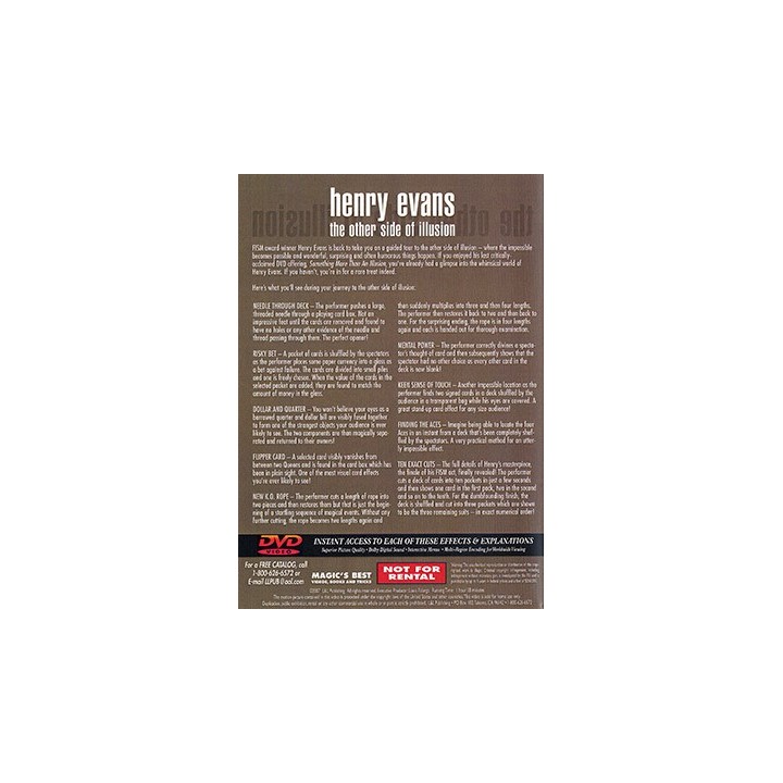 The Other Side Of Illusion Volume 2 by Henry Evans - DVD