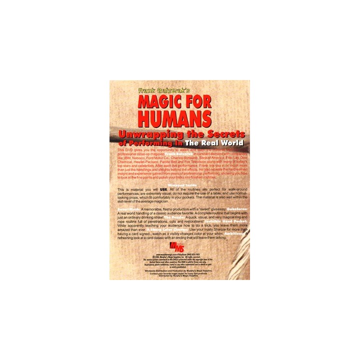 Magic For Humans by Frank Balzerak - DVD