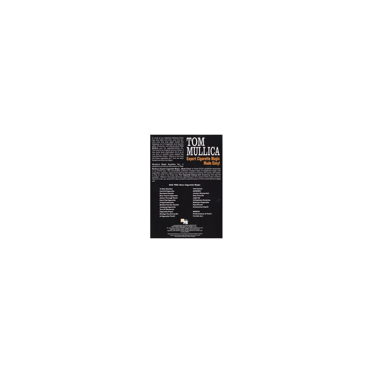 Expert Cigarette Magic Made Easy - Vol.2 by Tom Mullica - DVD