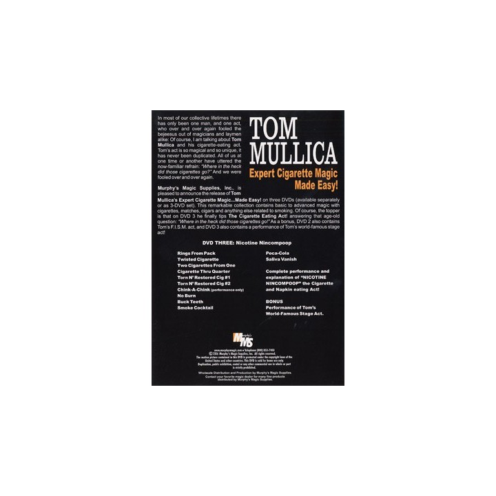Expert Cigarette Magic Made Easy - Vol.3 by Tom Mullica - DVD
