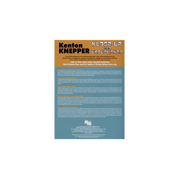 Klose-Up And Unpublished by Kenton Knepper - DVD