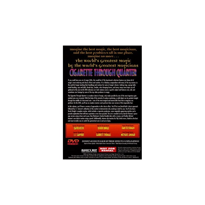 World's Greatest Magic: Cigarette Through Quarter - DVD