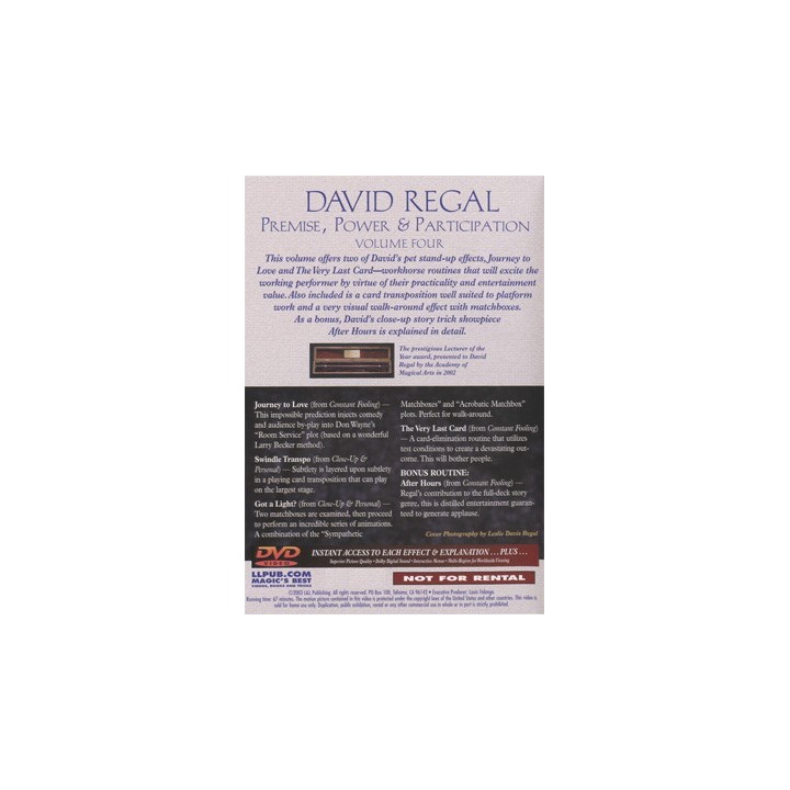 Premise Power & Participation Vol. 4 by David Regal and L & L Publishing - DVD