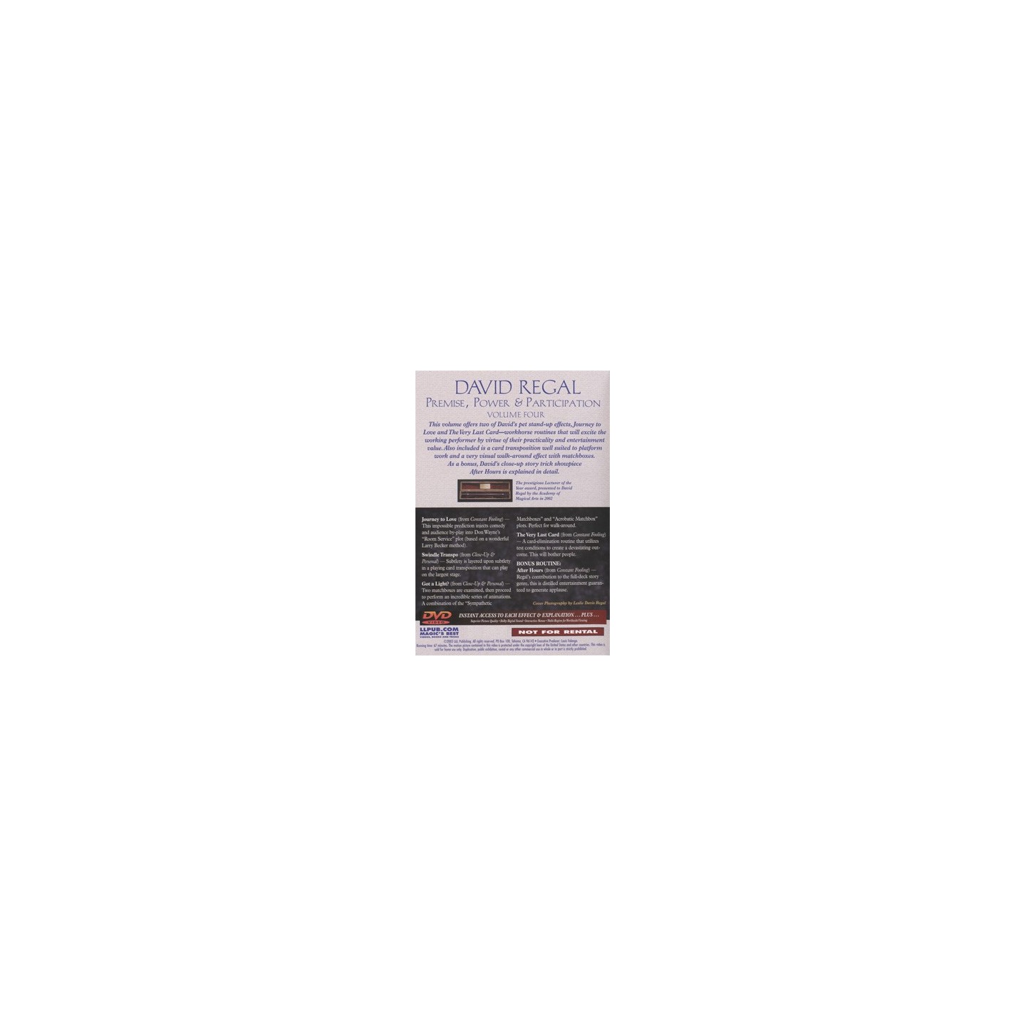 Premise Power & Participation Vol. 4 by David Regal and L & L Publishing - DVD