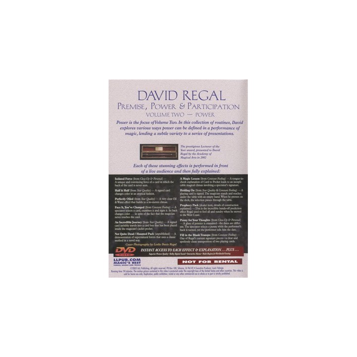 Premise Power & Participation Vol. 3 by David Regal and L & L Publishing - DVD