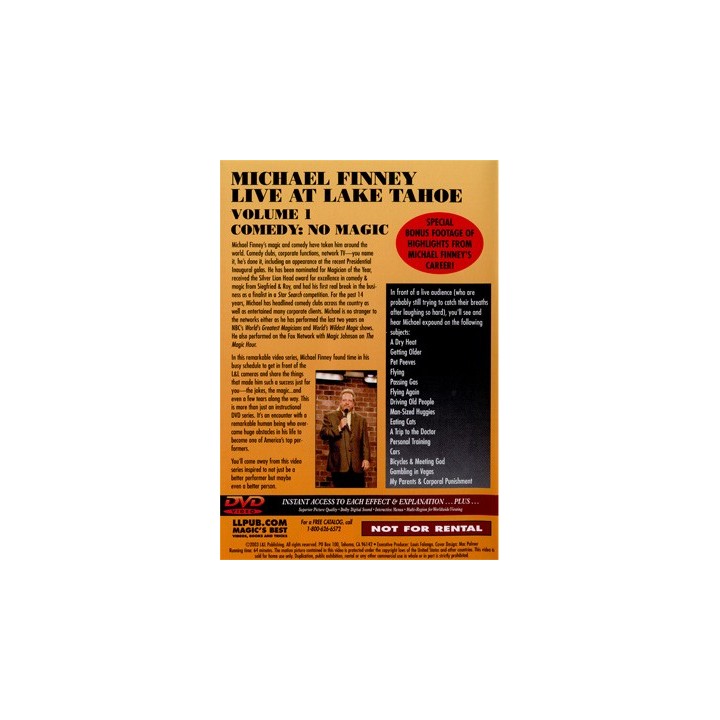 Finney Live at Lake Tahoe Volume 1 by L & L Publishing - DVD