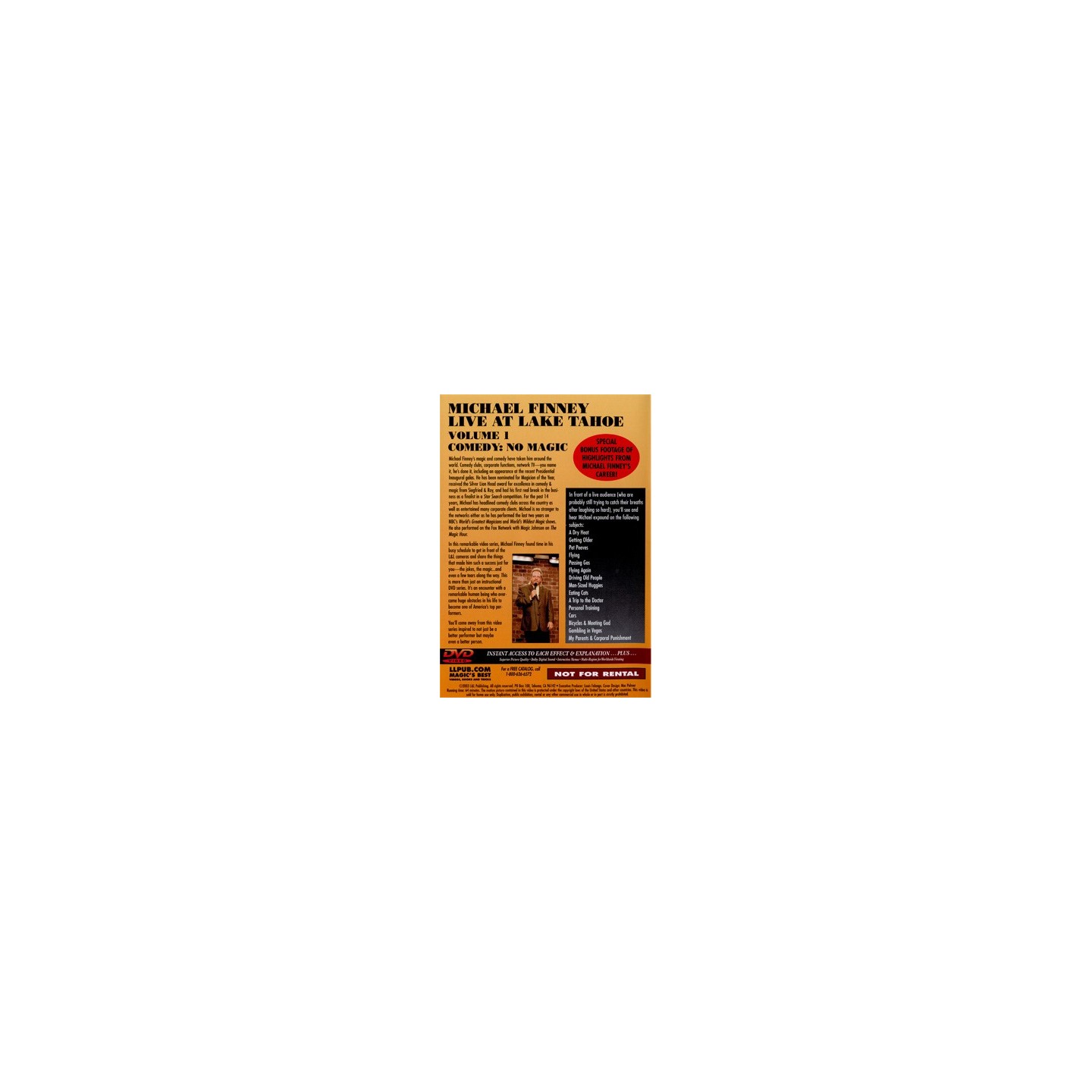 Finney Live at Lake Tahoe Volume 1 by L & L Publishing - DVD