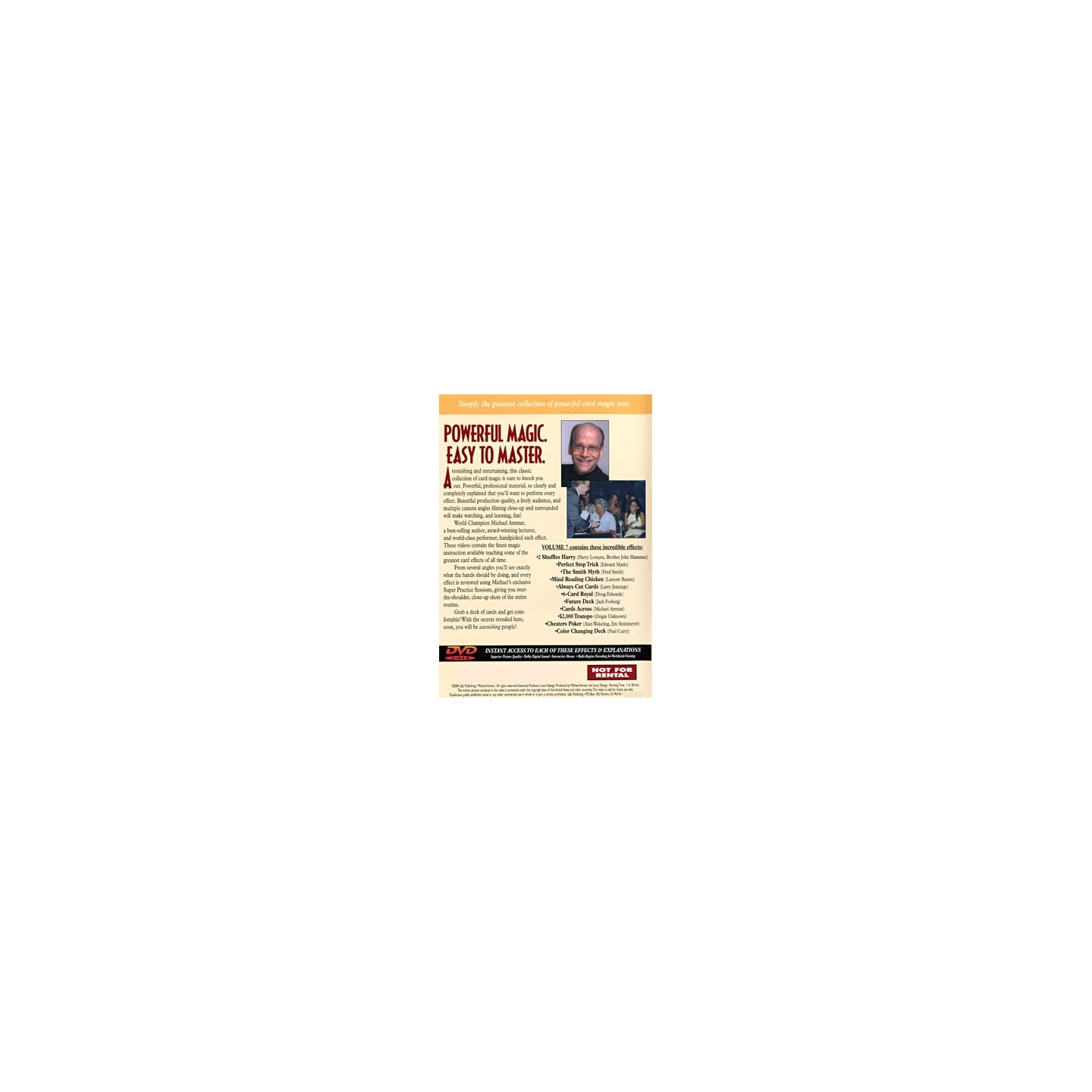 Easy to Master Card Miracles Volume 7 by Michael Ammar - DVD