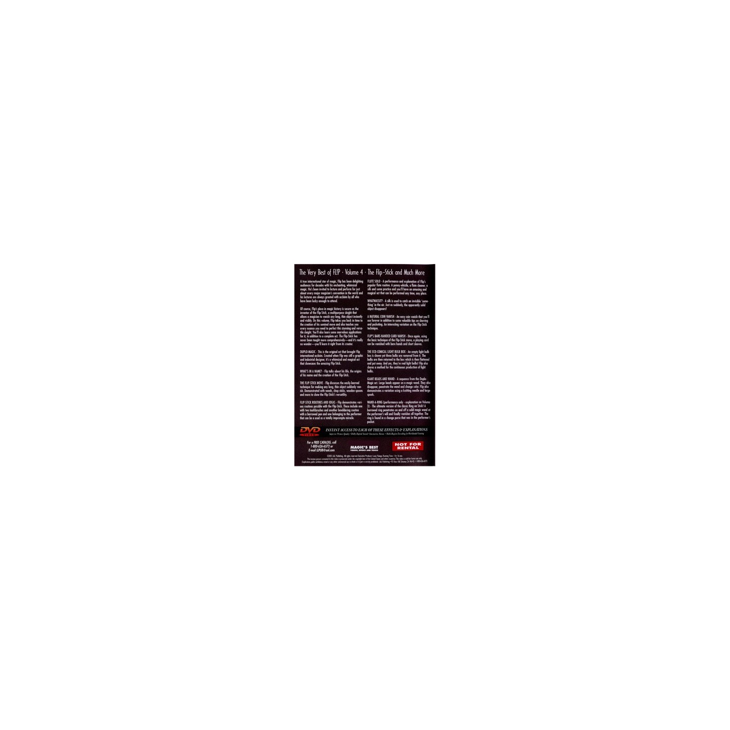 Very Best of Flip Vol 4 (Flip-Stick and Much More) by L & L Publishing - DVD