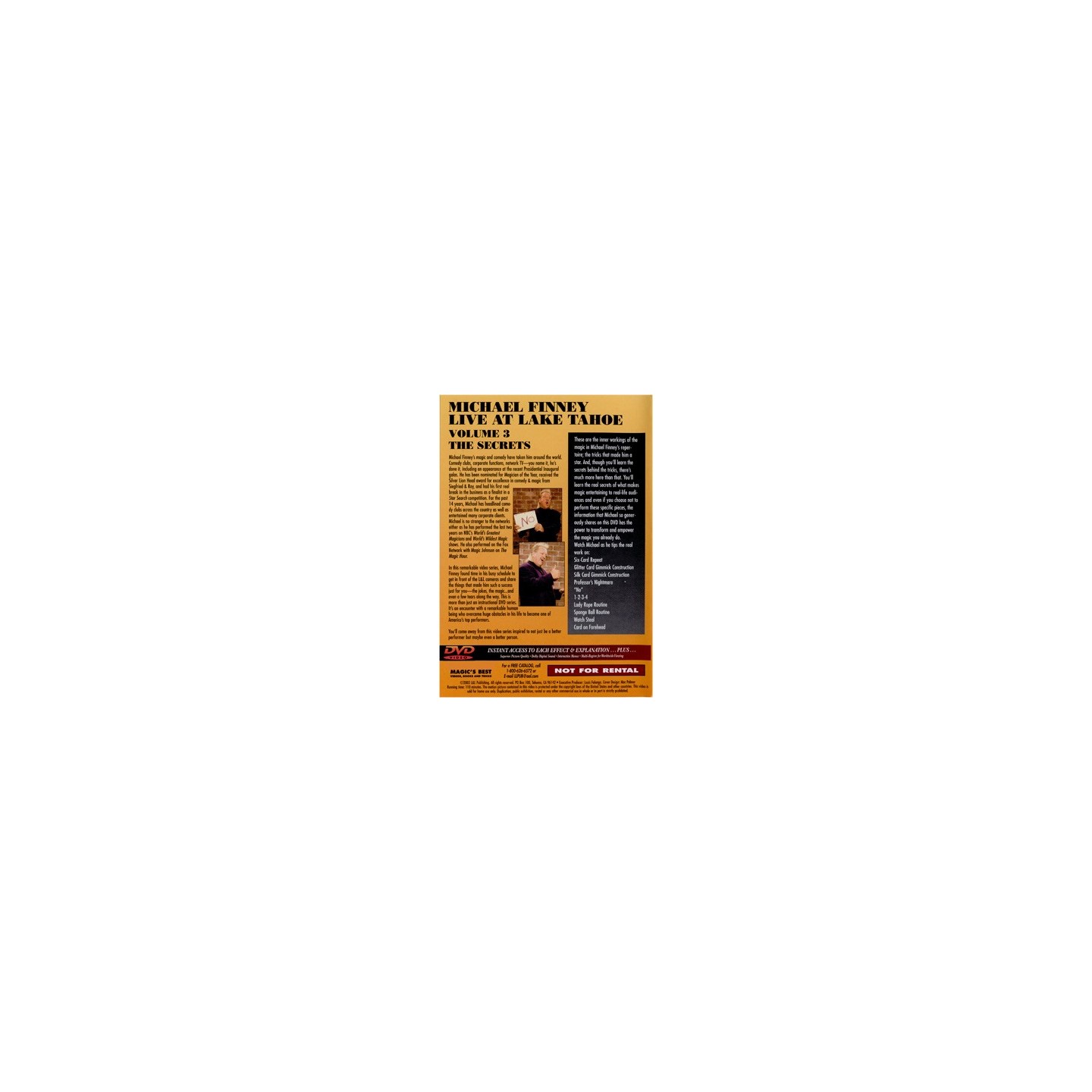 Finney Live at Lake Tahoe Volume 3 by L & L Publishing - DVD