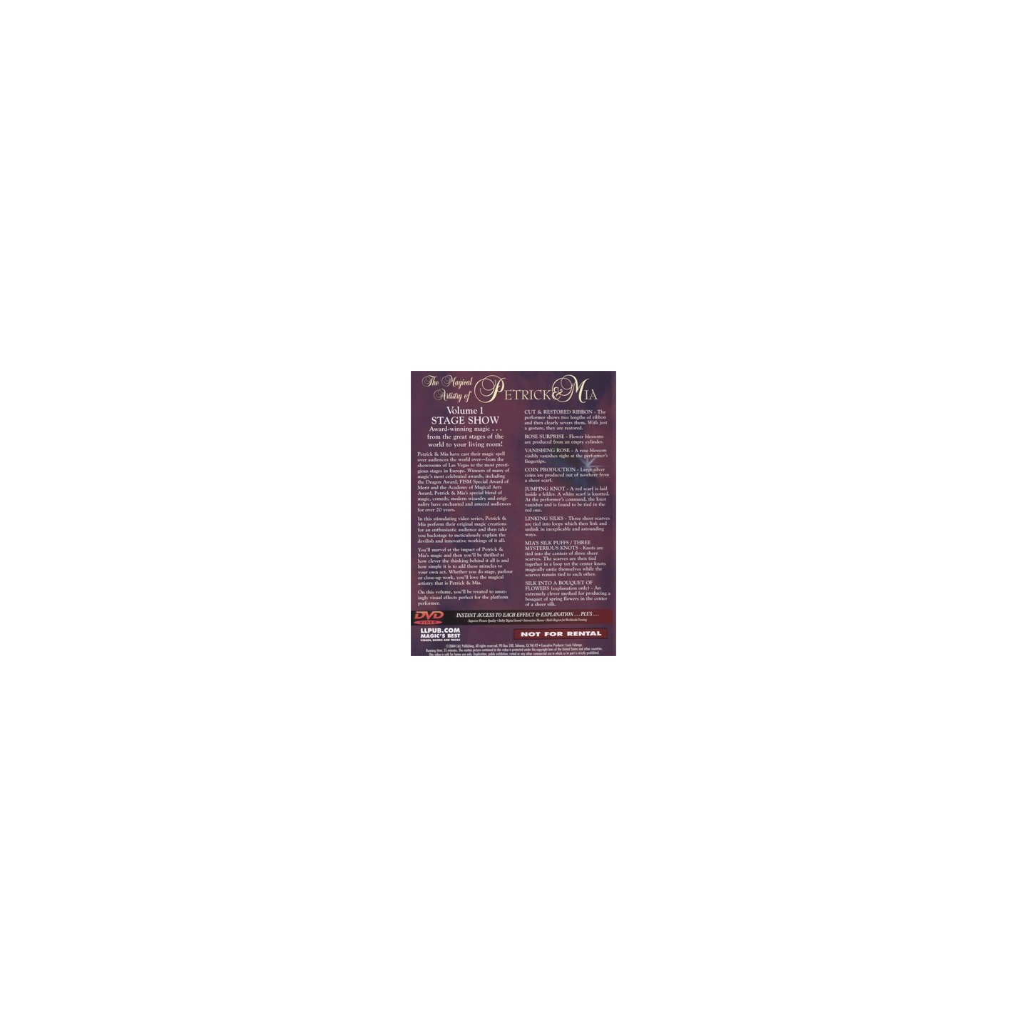 Magical Artistry of Petrick and Mia Vol. 1 by L&L Publishing - DVD