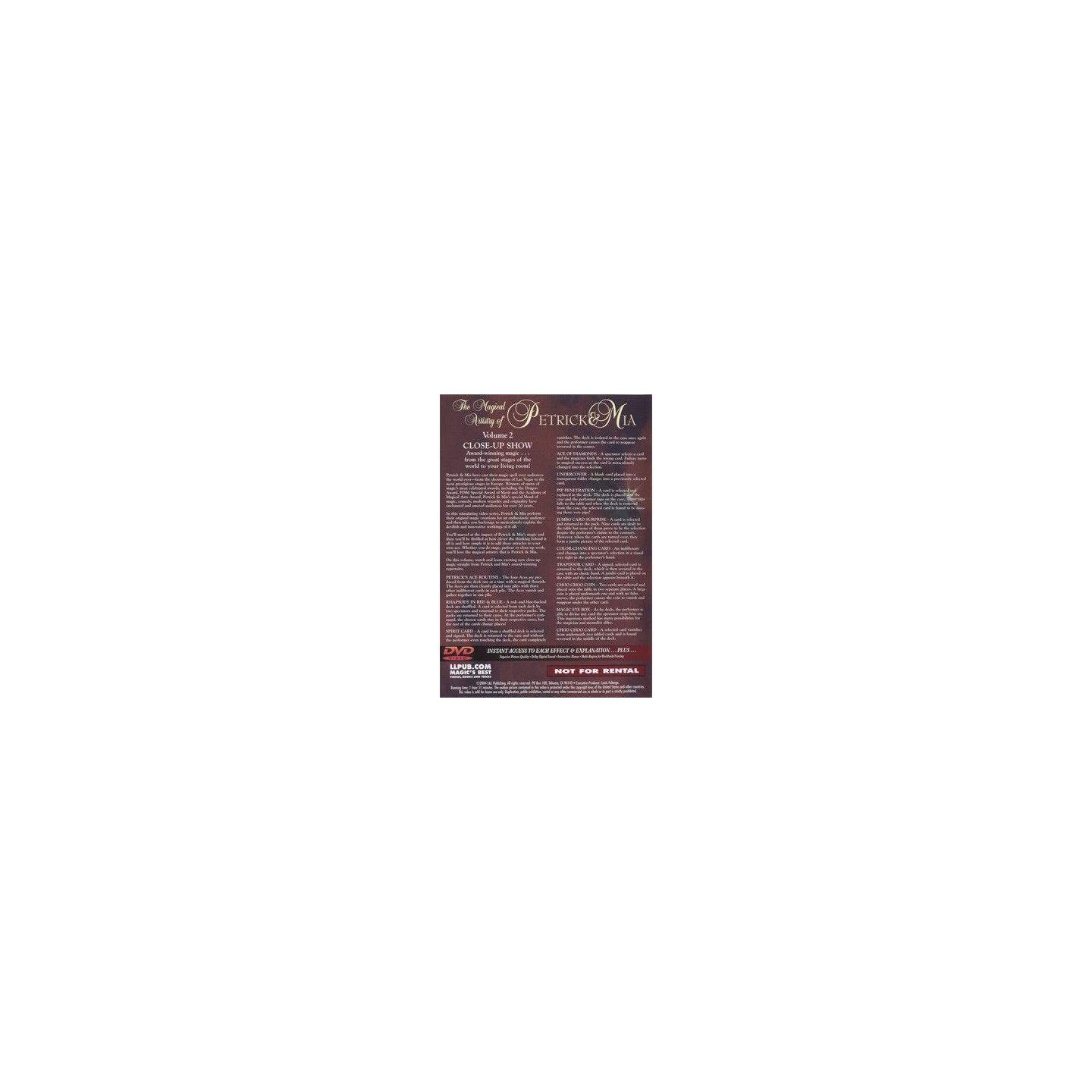 Magical Artistry of Petrick and Mia Vol. 2 by L&L Publishing - DVD