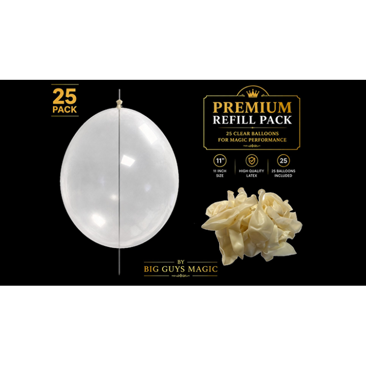 Needle Through Balloon Refill Pack (25 Count) by Big Guy's Magic