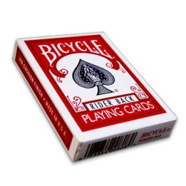 BICYCLE POKER SIZE - RIDER BACK RED