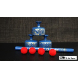 Indian Street Cups with Wand (Hand painted blue) by Mr. Magic