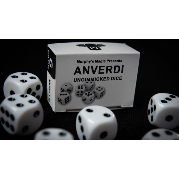 NON GIMMICKED DICE 6 PACK/WHITE by Tony Anverdi