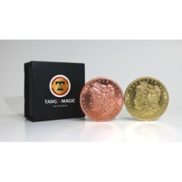 Replica Golden Morgan Hopping Half (Gimmicks and Online Instructions) by Tango Magic