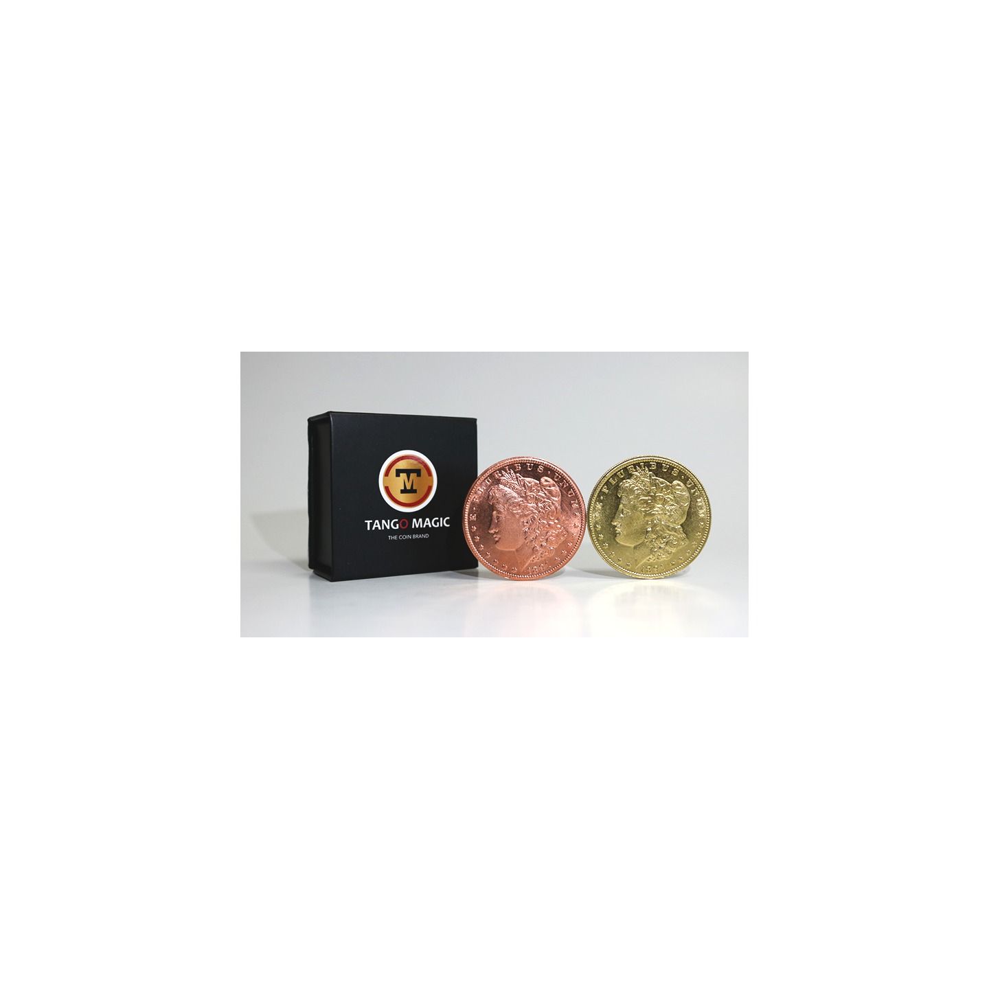 Replica Golden Morgan Hopping Half (Gimmicks and Online Instructions) by Tango Magic