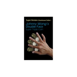 (Super Version) Double Face Super Triple Coin, Eisenhower Dollar Size by Johnny Wong