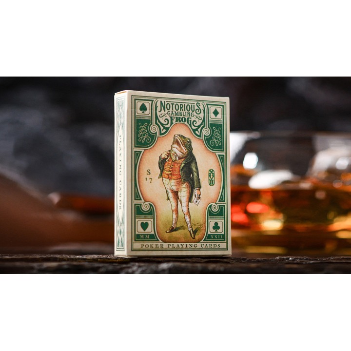 Notorious Gambling Frog (Green) Playing Cards by Stockholm17