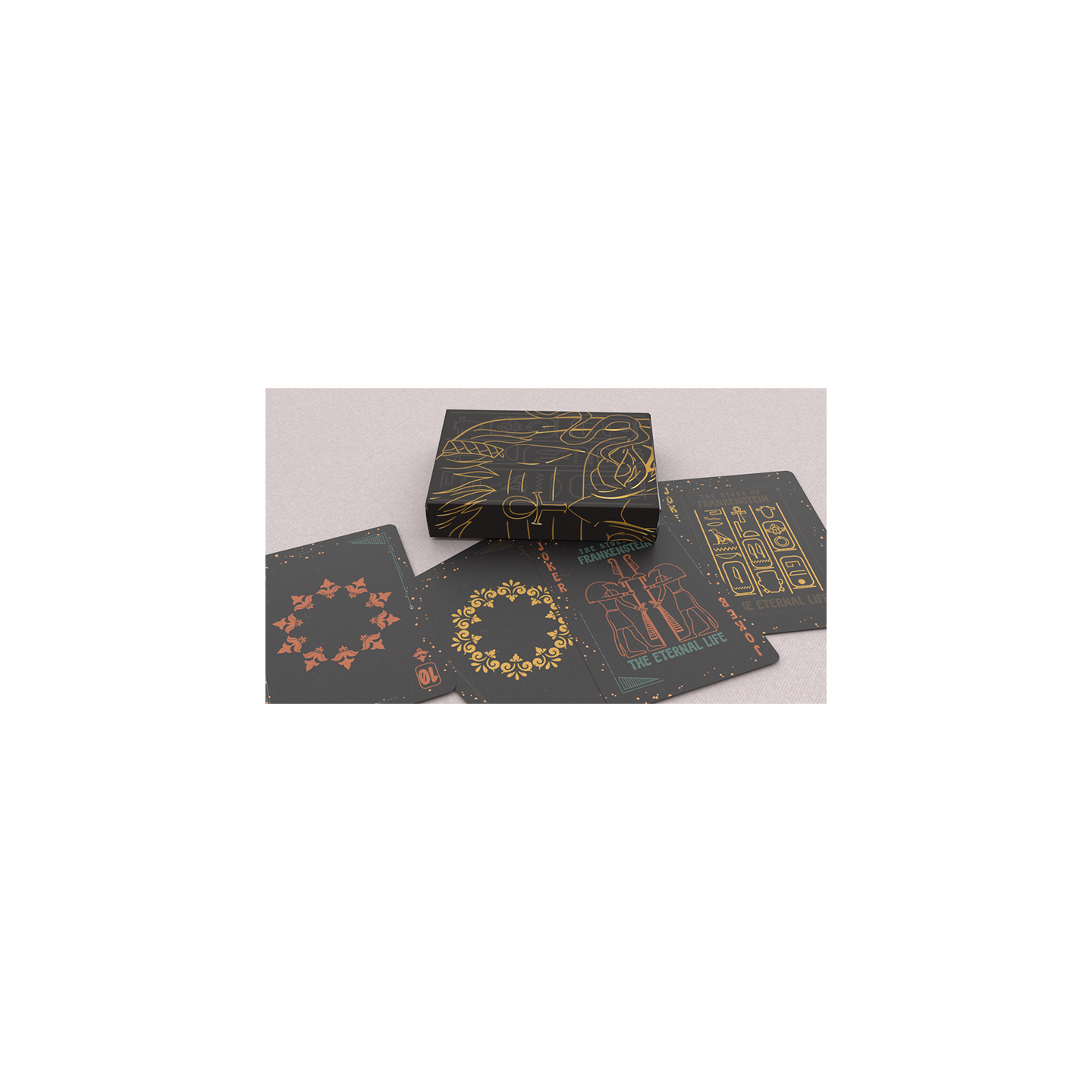 Frankenstein Series Egypt Edition (Gilded) Playing Cards