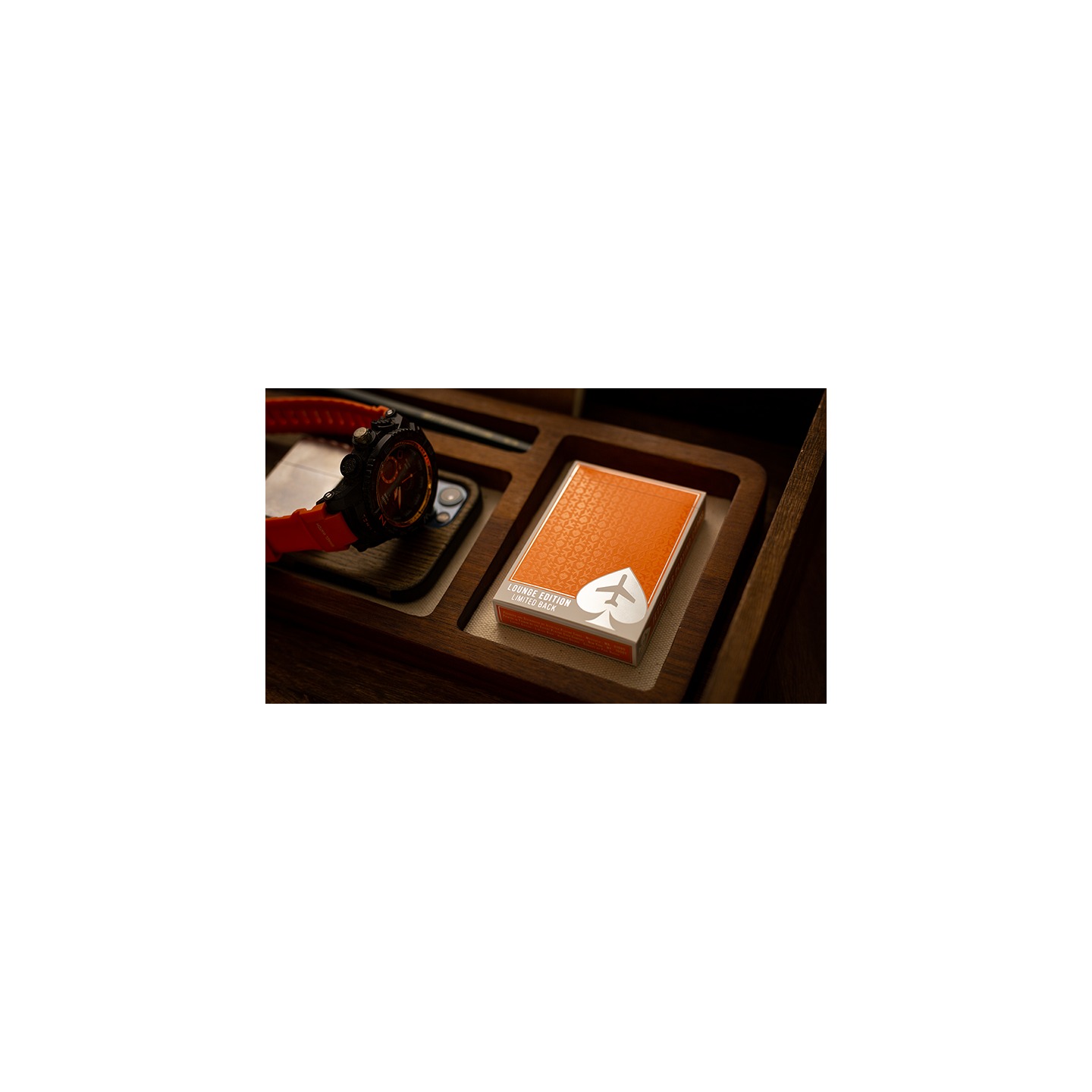 Lounge Edition in Hangar (Orange) with Limited Back by Jetsetter Playing Cards
