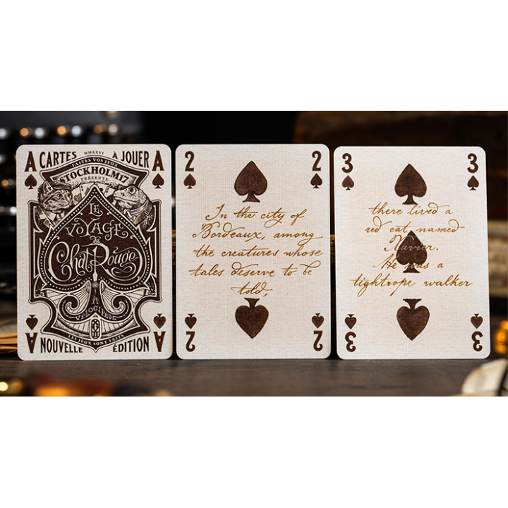 Le Voyage Du Chat Rouge Playing Cards by Stockholm17