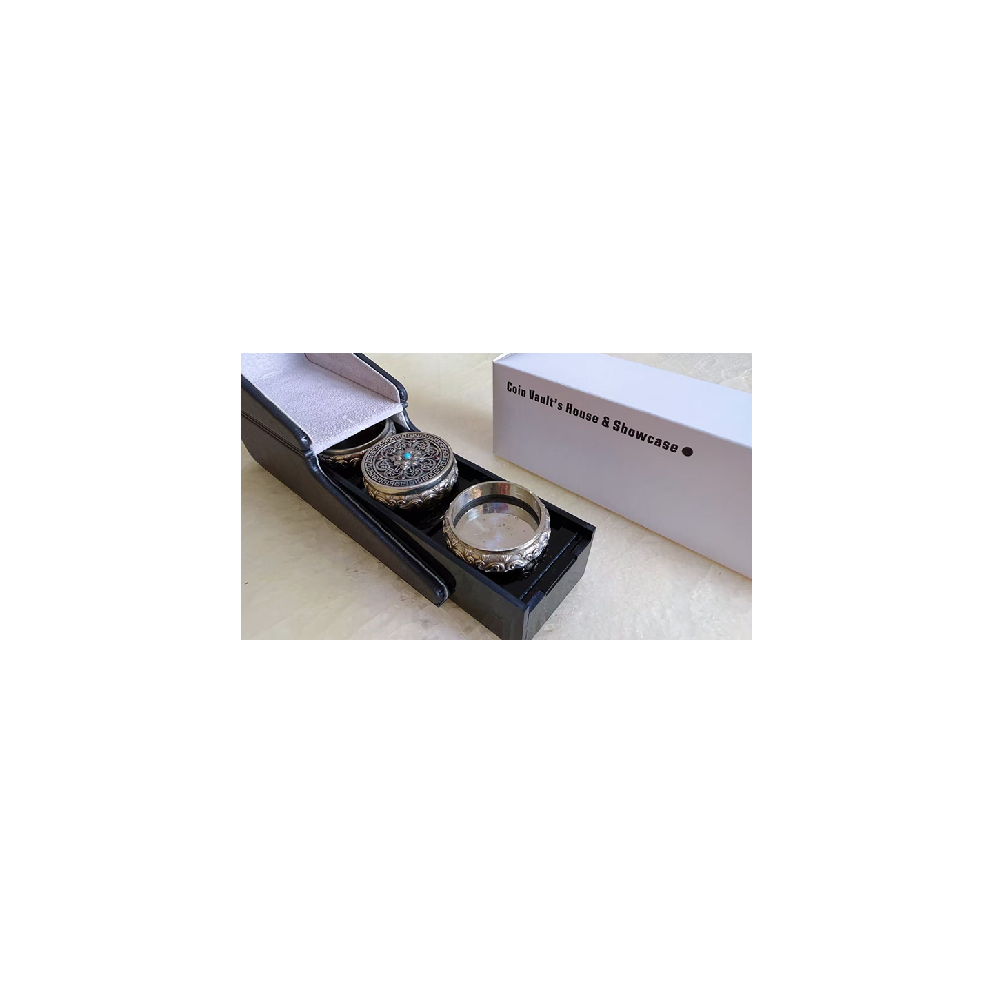 Coin Vault Case and Display Set (Black)