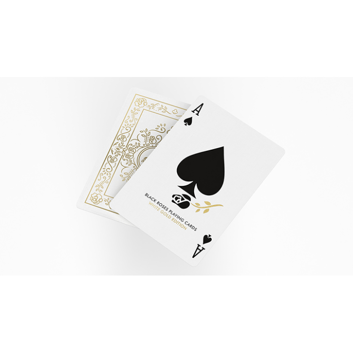 Black Roses White Gold Foil Playing Cards