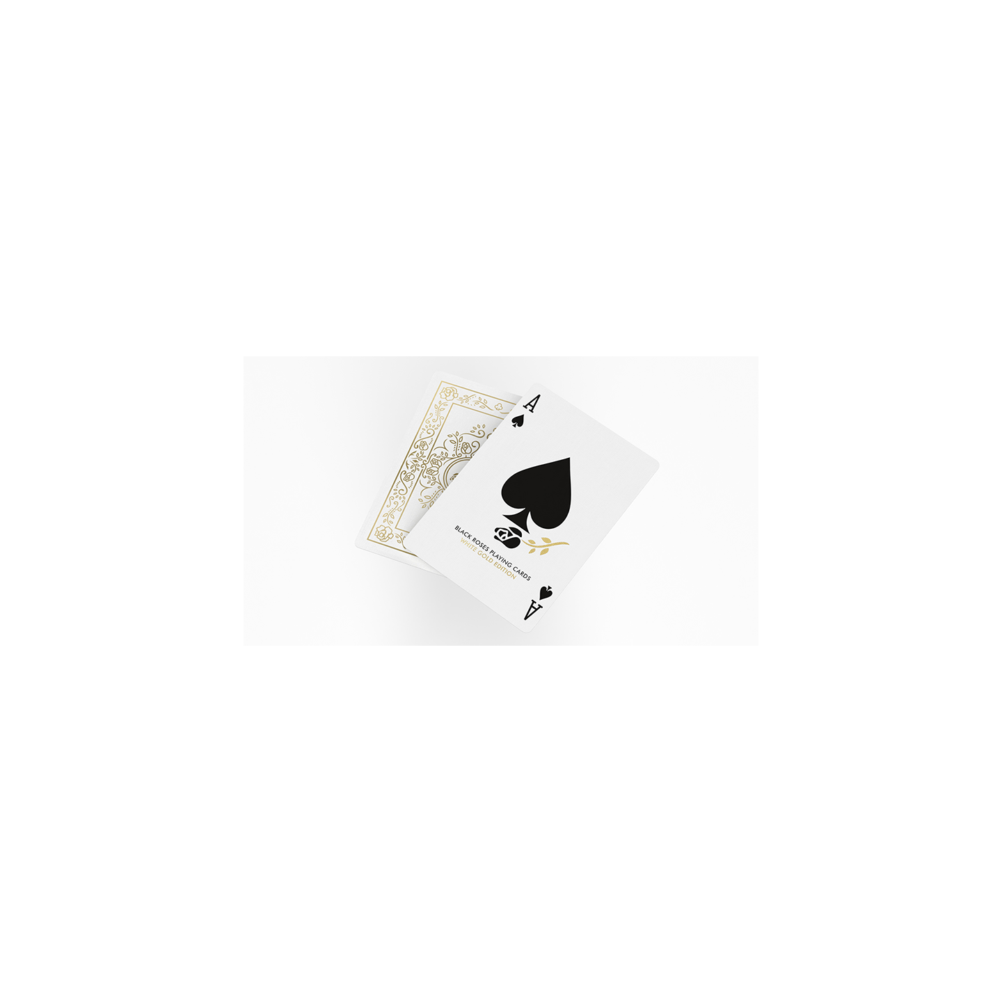 Black Roses White Gold Foil Playing Cards