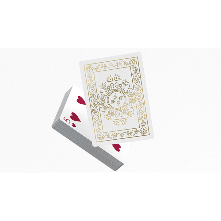 Black Roses White Gold Foil Playing Cards