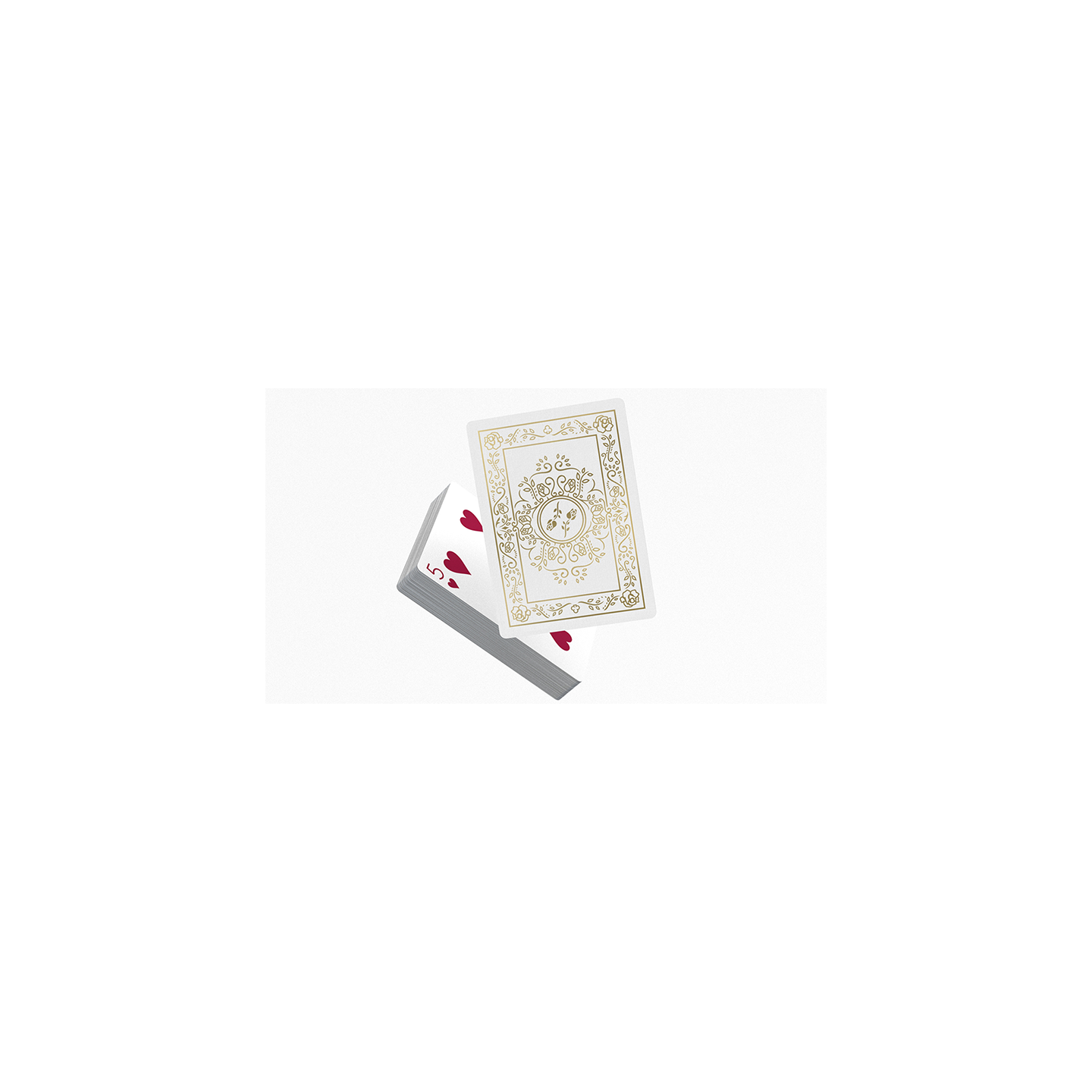 Black Roses White Gold Foil Playing Cards