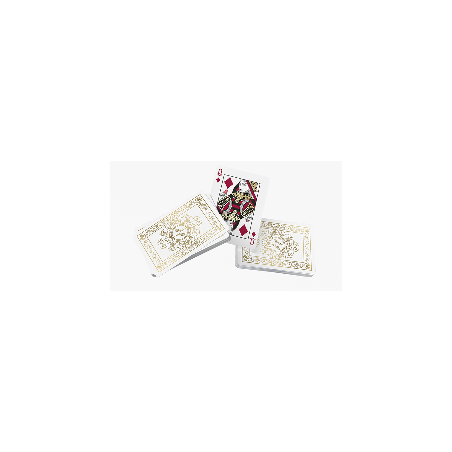 Black Roses White Gold Foil Playing Cards