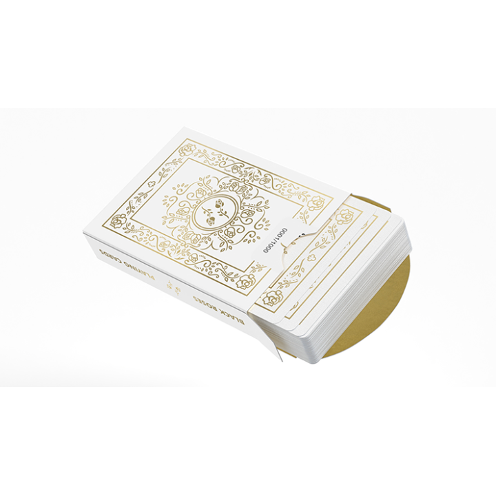 Black Roses White Gold Foil Playing Cards