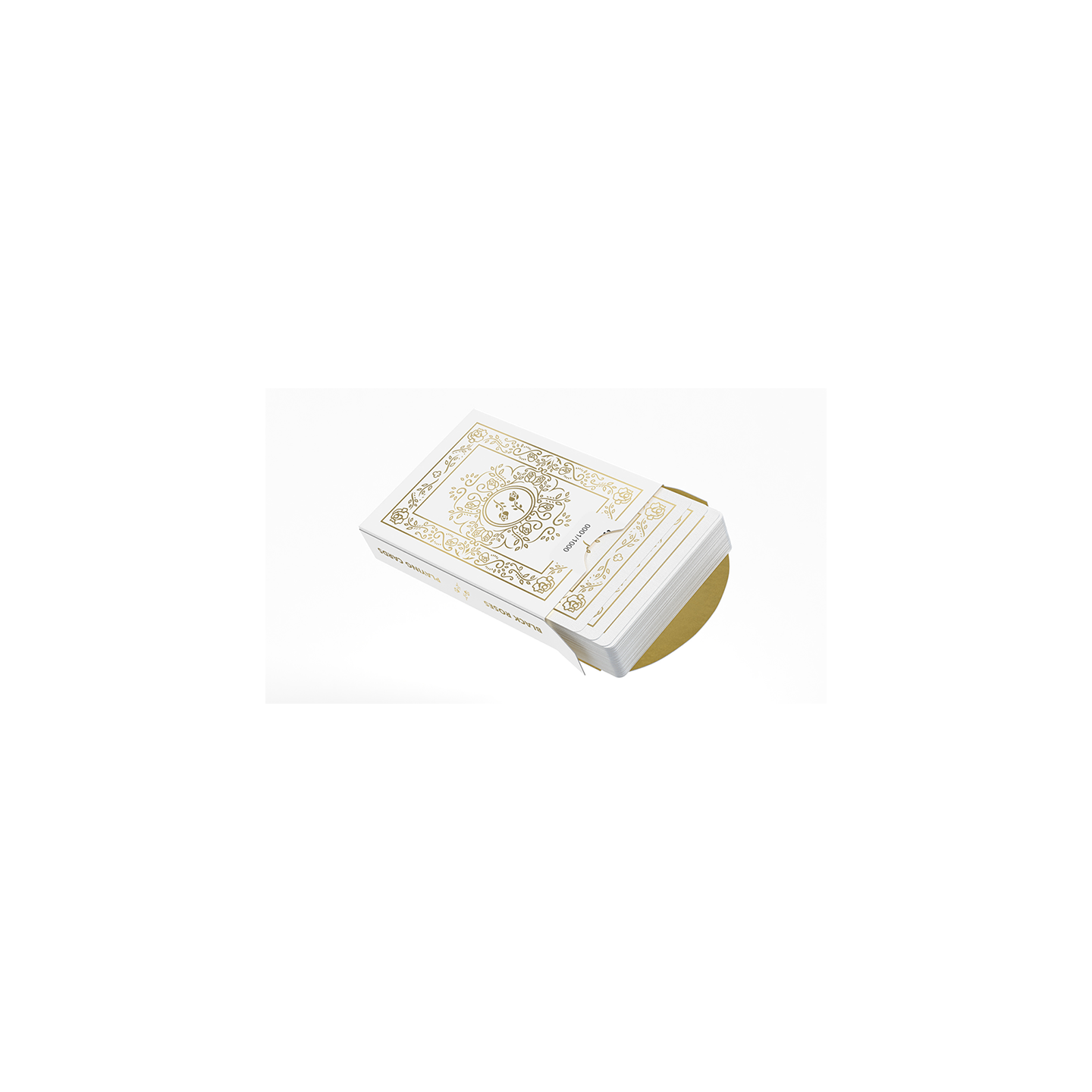 Black Roses White Gold Foil Playing Cards