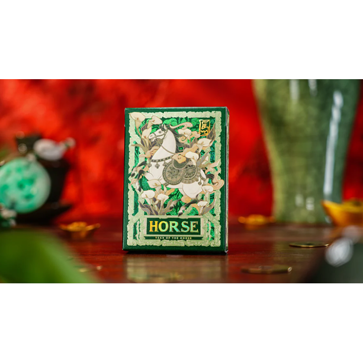 Year of the Horse (Green) Playing Cards by TCC Fashion