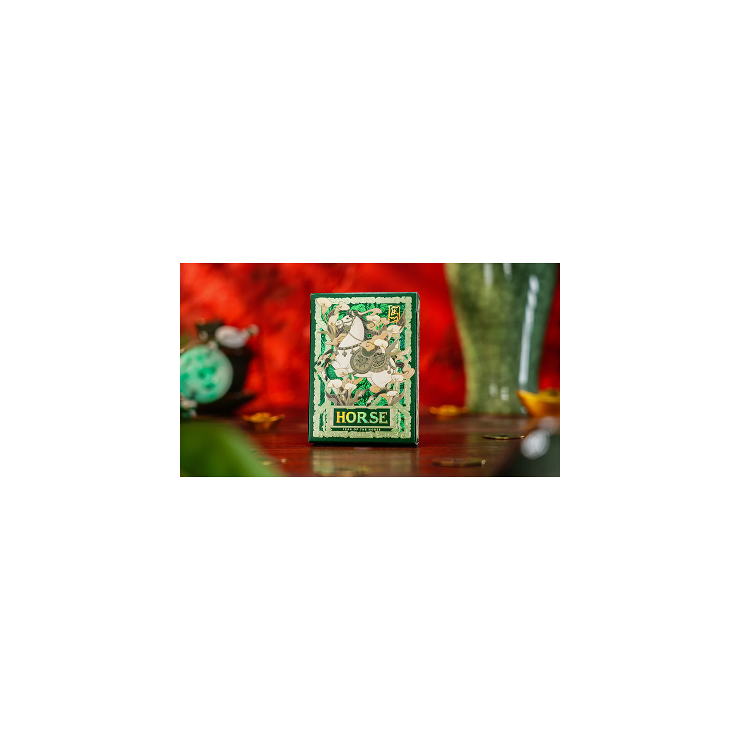 Year of the Horse (Green) Playing Cards by TCC Fashion
