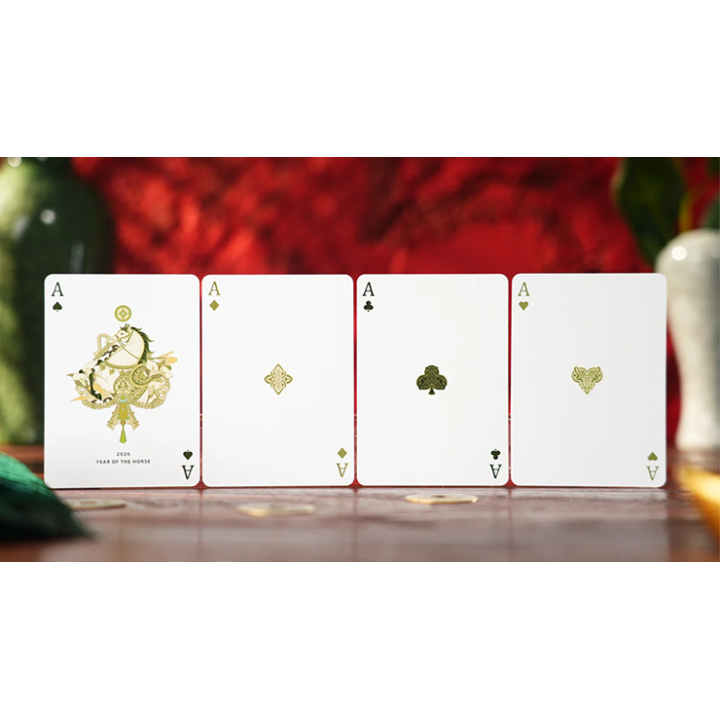 Year of the Horse (Green) Playing Cards by TCC Fashion