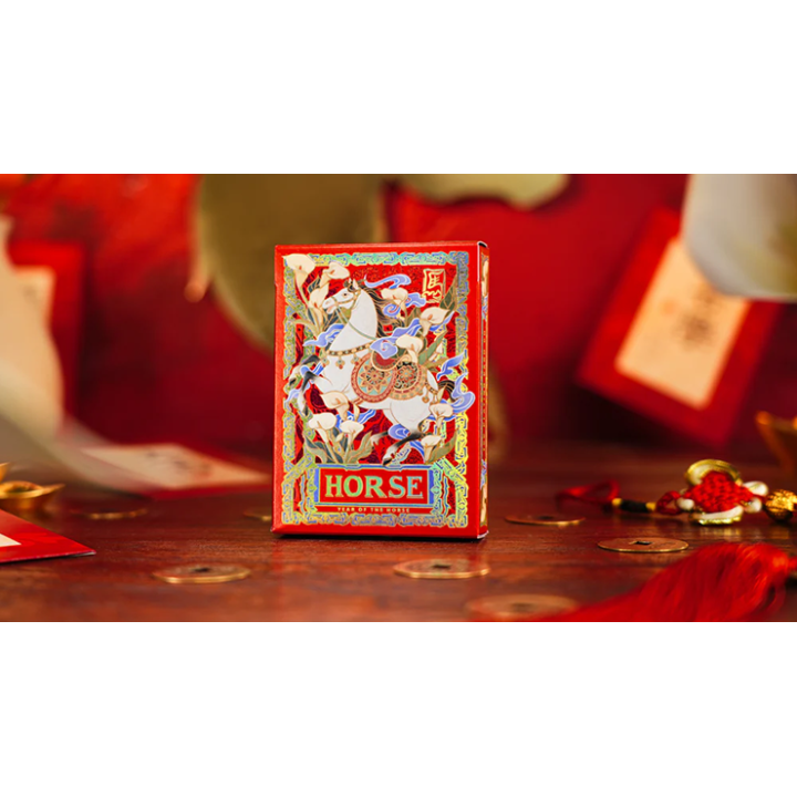 Year of the Horse (Red) Playing Cards by TCC Fashion
