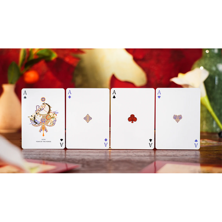 Year of the Horse (Red) Playing Cards by TCC Fashion
