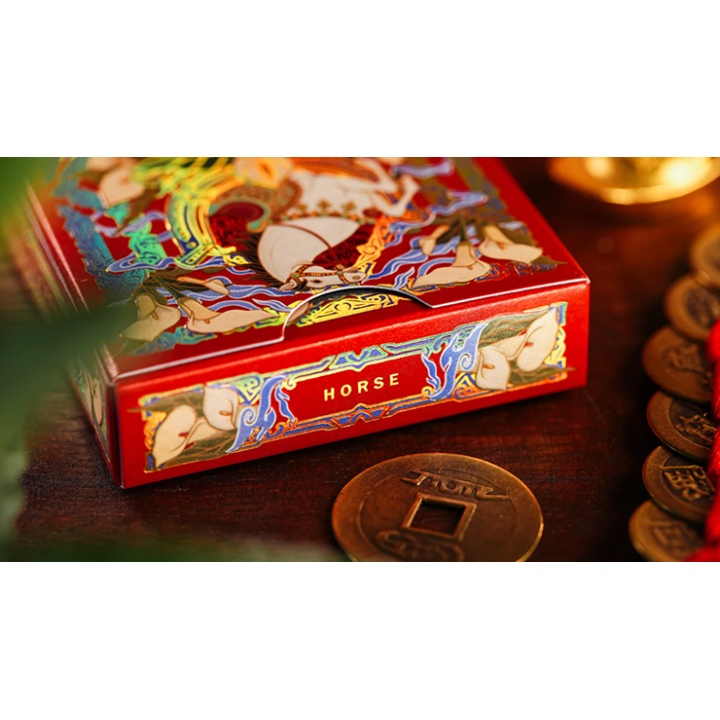 Year of the Horse (Red) Playing Cards by TCC Fashion
