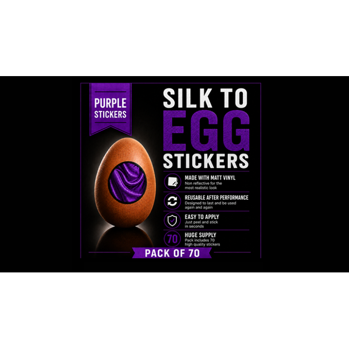 Silk to Egg Stickers (Purple) Pack of 70