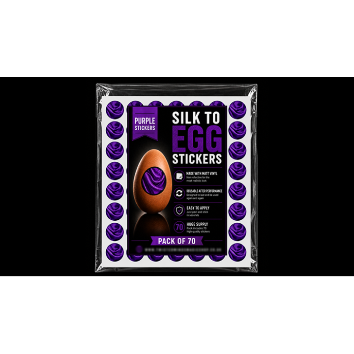 Silk to Egg Stickers (Purple) Pack of 70