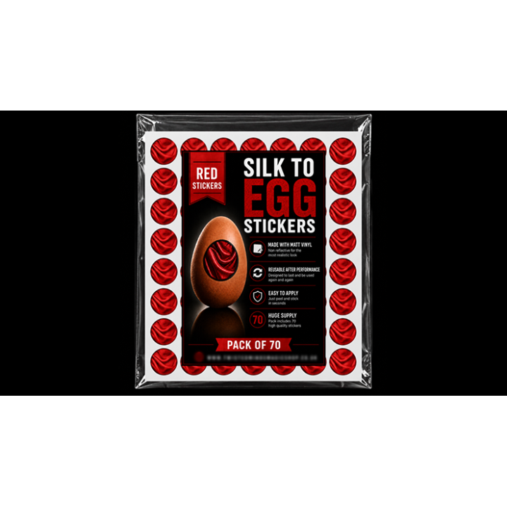 Silk to Egg Stickers (RED) Pack of 70