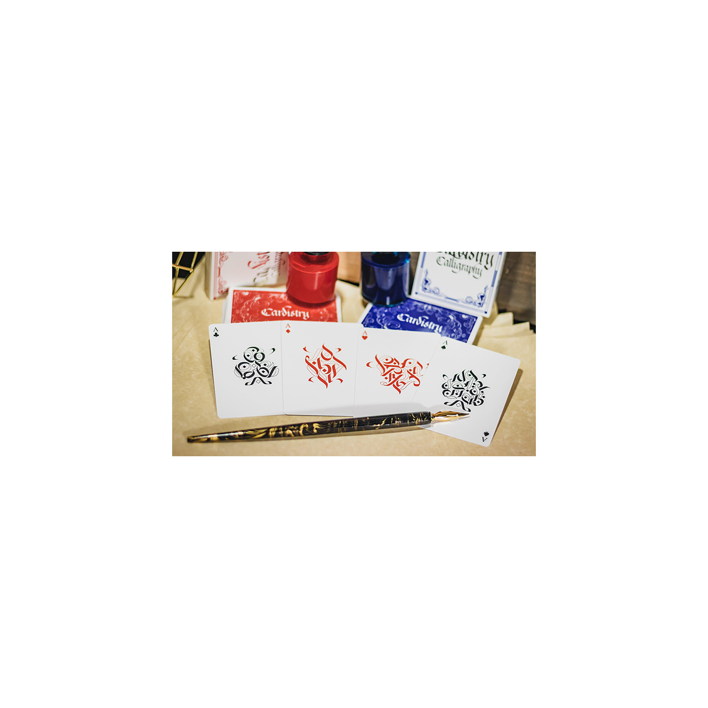 Cardistry x Calligraphy Golden Foil – Limited Playing Cards