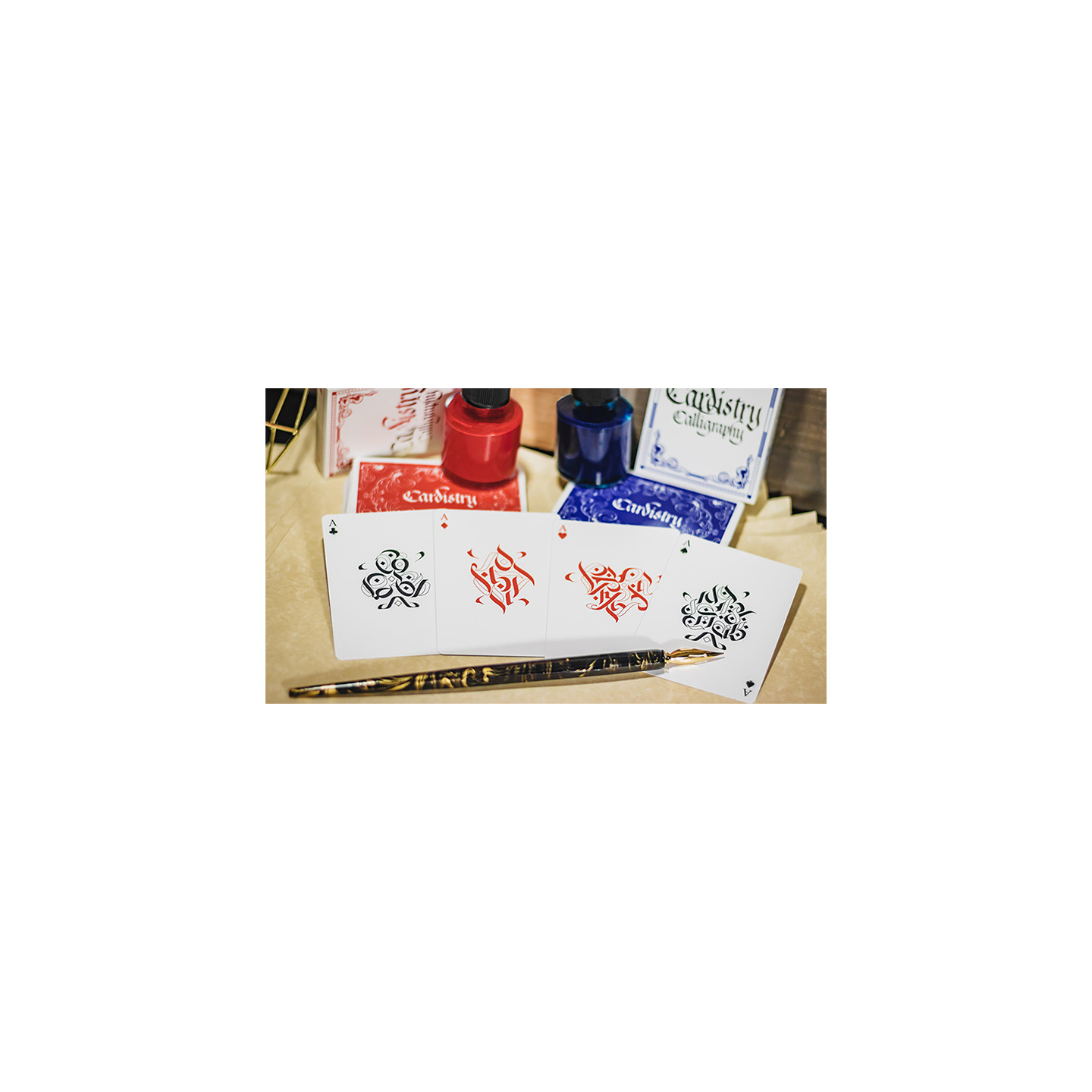 Cardistry Calligraphy Blue – limitierte Spielkarten
