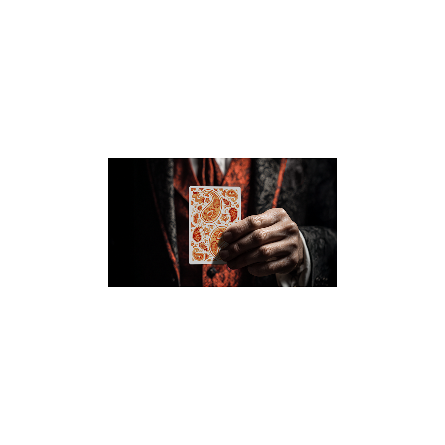 Paisley Ton sur Ton Poudre Orange workers Deck